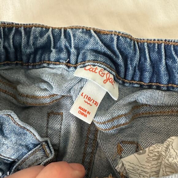 Cat & Jack Medium Wash Denim Skirt Sz L 10/12 - Picture 3 of 4